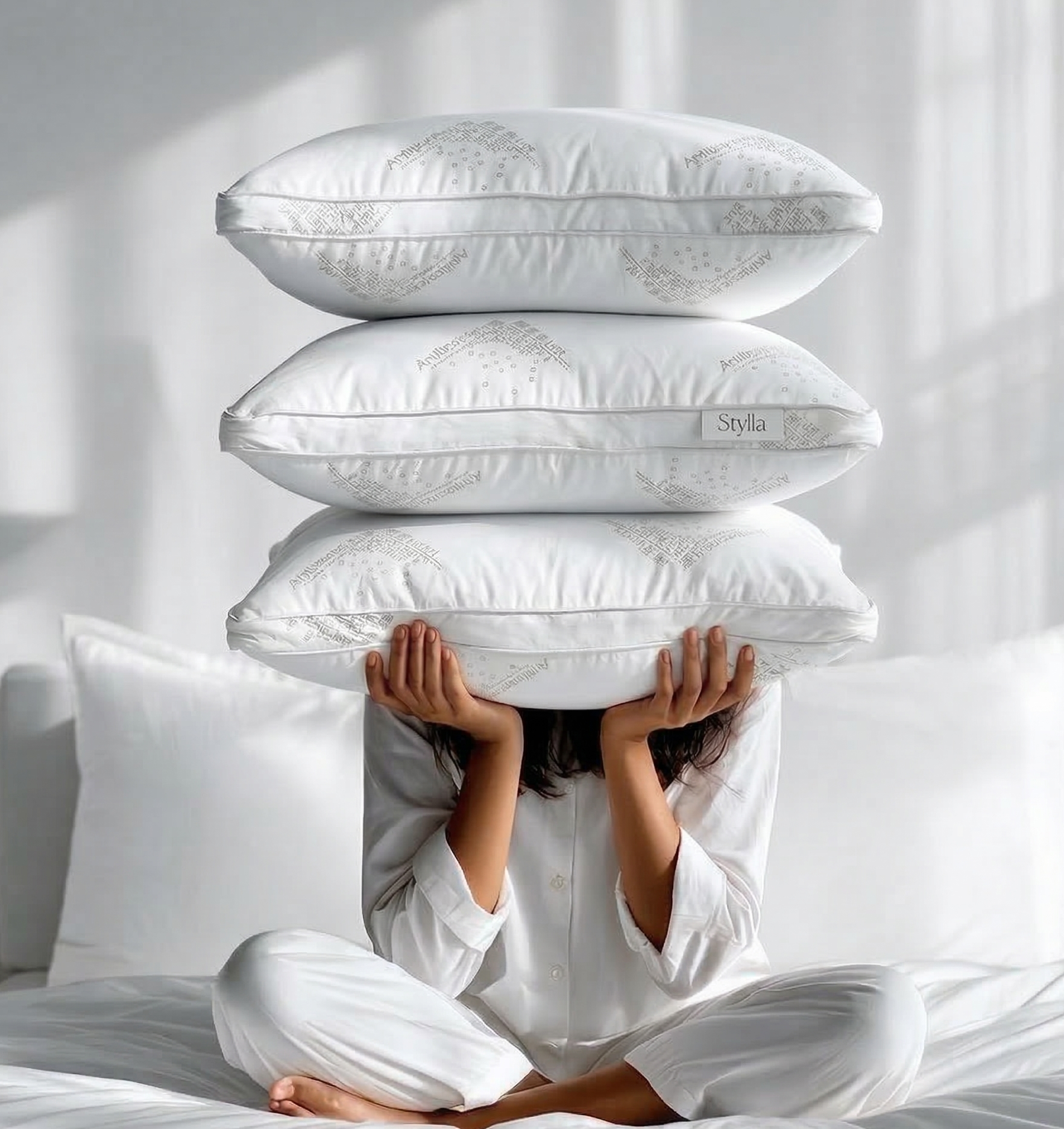 Cotton Pair Pillow (2 Pcs Packing)