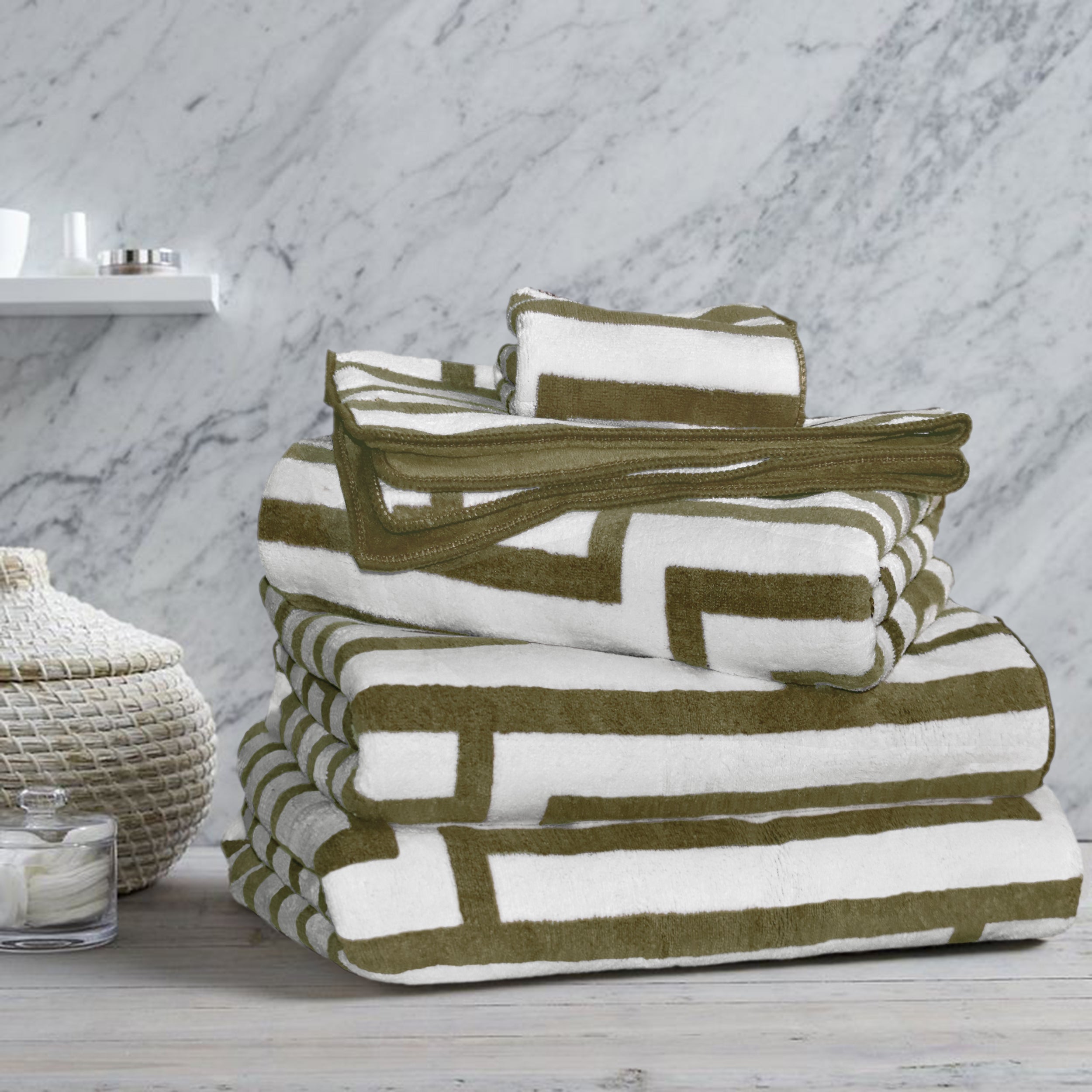 Moss Bath set – 4 Piece Towel Set